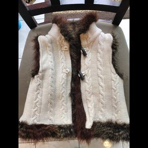 BabyGap Reversible Fur Vest, Girls, Size 5 Toddlers